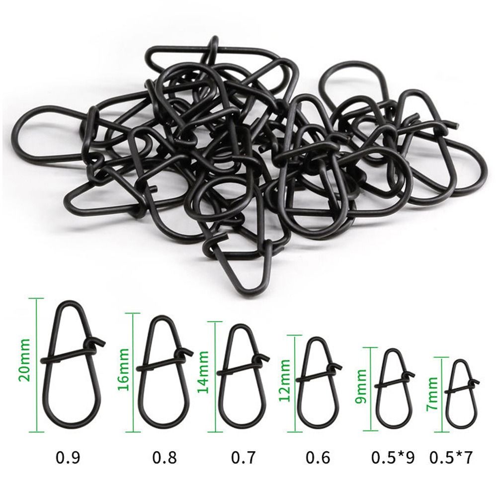 100Pcs/lot Matte black Snap Fi - đánh giá và giá Fishing Equipment Cheap