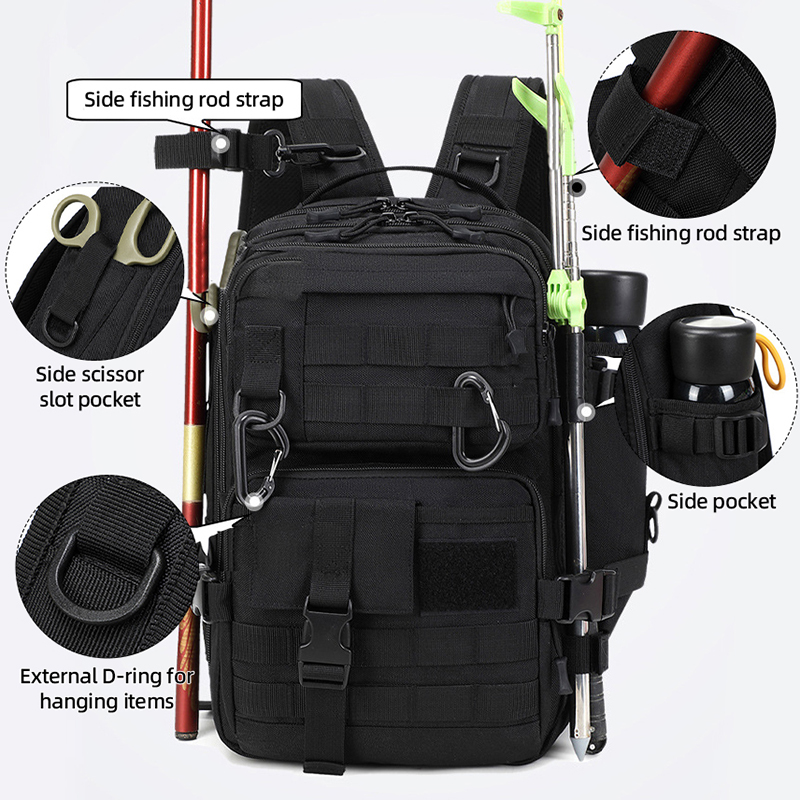 Camping Tactical Backpack Trav - đánh giá và giá Fishing Equipment Bag